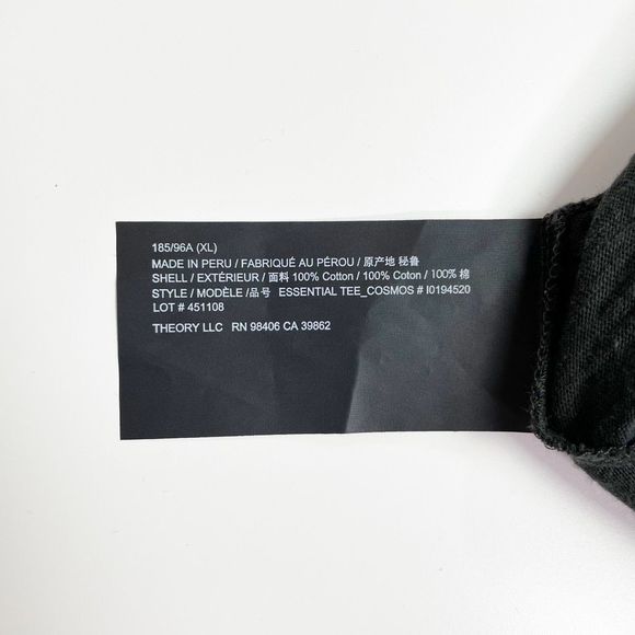 Theory Essential Tee Short Sleeve Crew Slub Slate Grey XL - Picture 6 of 6